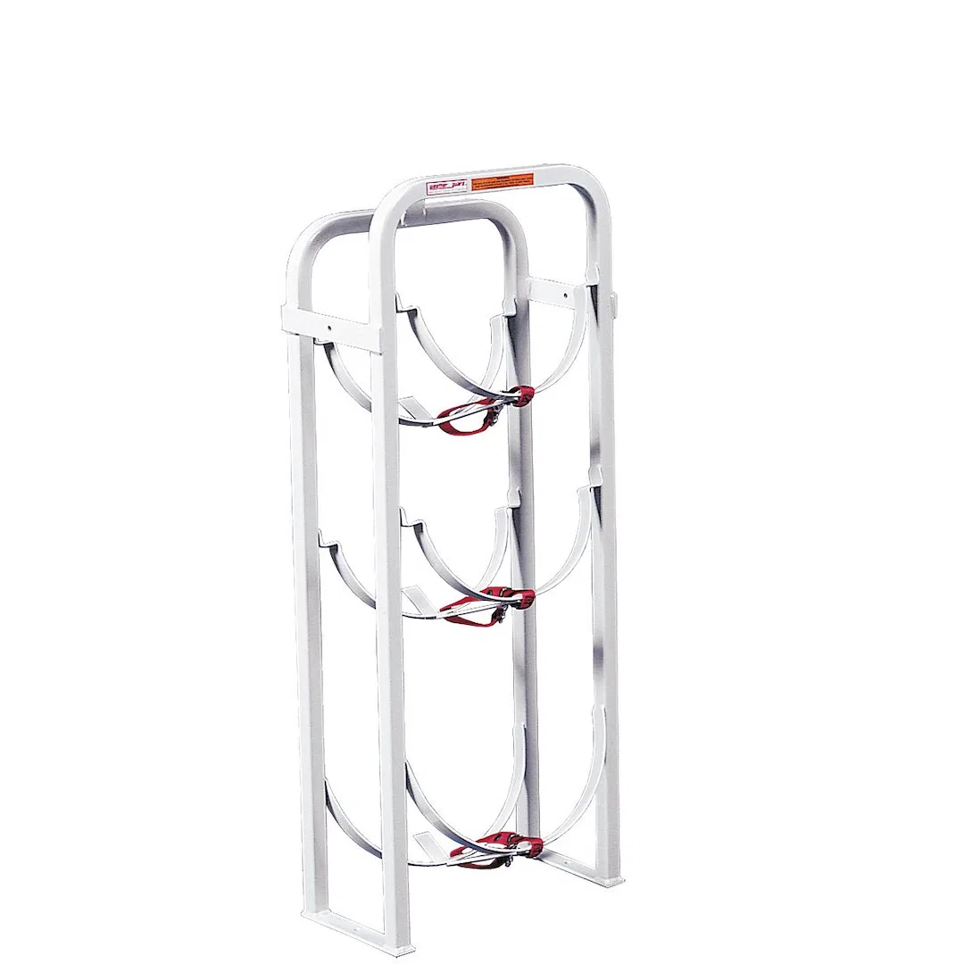 9863-3-01 – WEATHERGUARD Van Storage System Refrigerant Tank Rack, Bolts to Wall Holds Two 30 Pound Tanks and One 50 ...